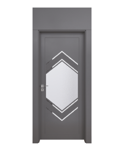 BY-6006V  Porte intérieure Laqué  Vitrée